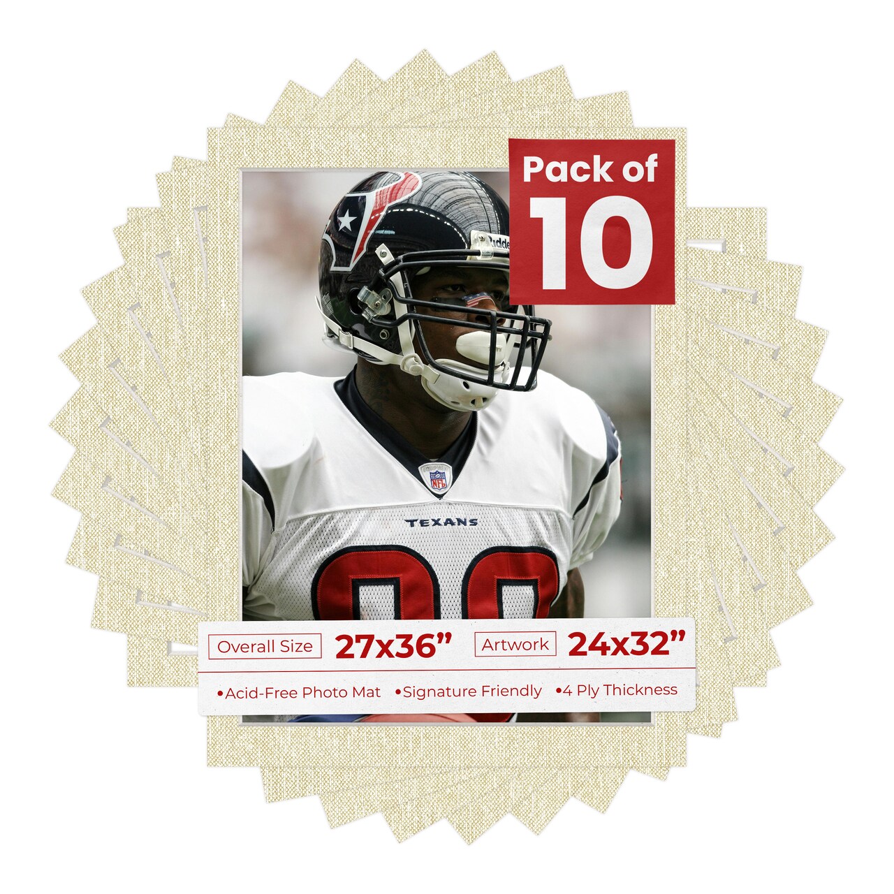 Off White Canvas Mat Board for 27x36 Frames - Fits 24x32 Photos